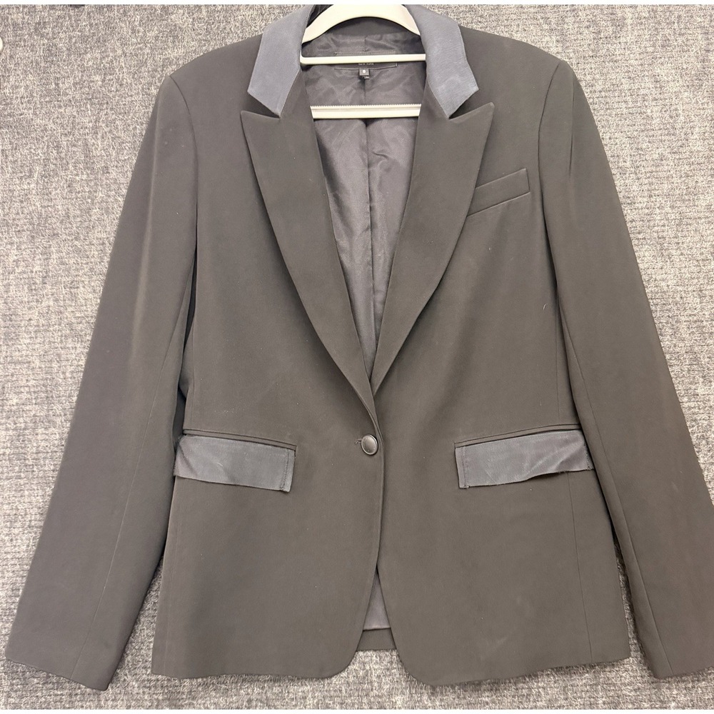 Rag & Bone Rylie Tuxedo Blazer Black With Grosgrain Accents Size 8 Retail $550